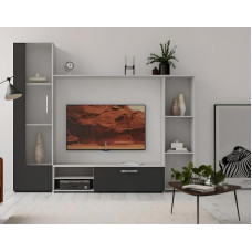 Стінка у вітальню Адель / Adel Попелястий/антрацит Гербор