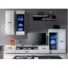 Стінка у вітальню Вушер 1 / Fever 1 Німфеа альба / Білий глянець Гербор