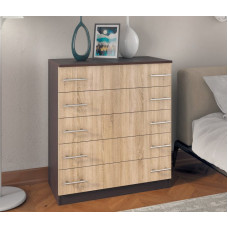 Сучасний Комод №9 - 5Ш Дуб Венге темний ЛДСП (800х450х1040 мм) Київський Стандарт