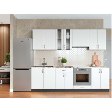 Кухня пряма Діана 2.6 м Фасад ЛДСП Німфея Альба Київський Стандарт
