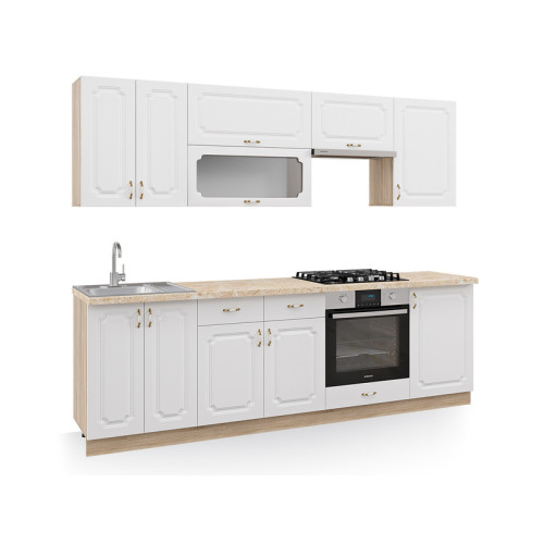 Кухня Donna / Донна 2.5 м — пряма компактна кухня з фасадом МДФ від Київського Стандарту