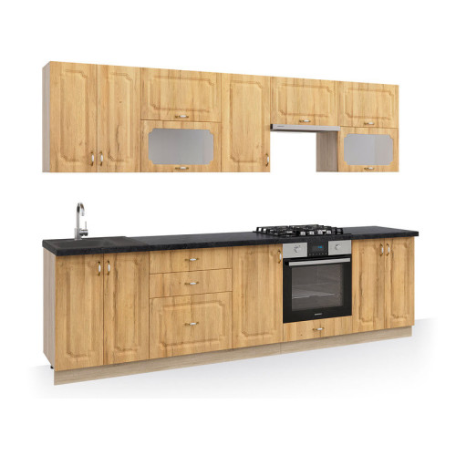 Кухня Donna 2.8 м — простора пряма кухня з фасадом МДФ від Київського Стандарту