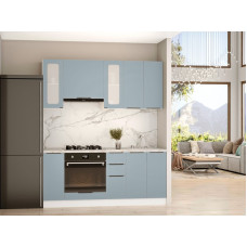 Кухня Емма СОФТ пряма 1.8 М Фасад МДФ Ніагара мат Київський Стандарт