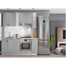 Кухня пряма Ліора 1.8 м Фасад ЛДСП Сіра Лава Київський Стандарт