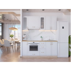 Кухня пряма Мілана софт 1.8 м Фасад МДФ Білий мат. Київський Стандарт