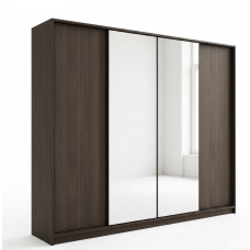 Шафа-купе чотиридверна два фасади ДСП, два фасади дзеркало 300х60х240 см.