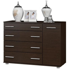 Комод для спальні з 4-ма ящиками К-3 (телескопи) Венге темний Еверест Комод для спальні з 4-ма ящиками К-3 (телескопи) Венге темний Еверест