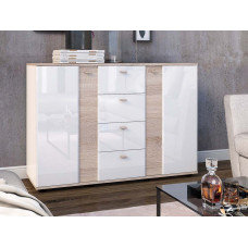 Комод Марс (Білий/сонома) МДФ Мастер Форм
