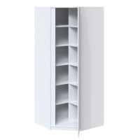 Шафа кутова з полицями Брайт 85х52х200 см. Білий — Майстер Форм