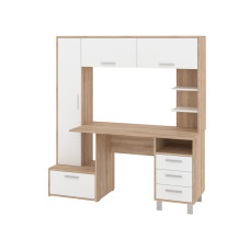 Стіл письмовий з надставкою Драйв Сонома білий (1600х600х1725 мм) Стіл письмовий з надставкою Драйв Сонома білий (1600х600х1725 мм)