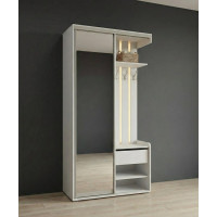 Передпокій-купе ПР-5 Білий із дзеркалом (100х40х210 см) фабрика «Влабі»